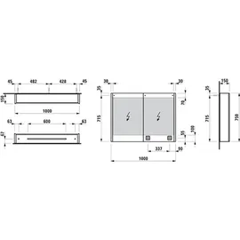 Laufen Frame 25 100 cm weiß 4086539001451