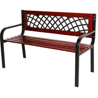 Mojawo Gartenbank Parkbank Massivholz Sitzbank Dunkelbraun 120 x 55