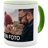 PhotoFancy® - Fototasse - Personalisierte Tasse mit eigenem Foto - Grün - Layout 1 Bild