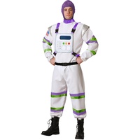 ATOSA Weltraum-Astronaut Kostüm Damen Unisex Erwachsene Overall Komplett Weiß Lila Charakter Film Action Anime Party Halloween Karneval XS-S