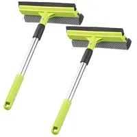 Pearl 2er-Set 2in1-Glas- & Fensterreiniger, Schwamm und Abzieher, ausziehbar