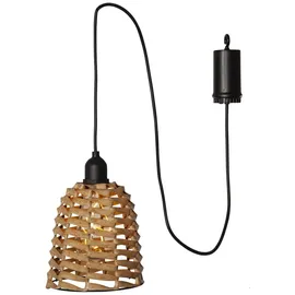 MARELIDA 1-flg. LED 15 cm Rattan-Optik braun