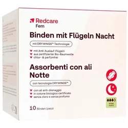 Redcare Fem Binden mit Flügeln Nacht