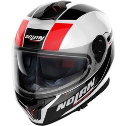 Nolan N80-8 Mandrake N-Com Helm, zwart-wit-rood, XL