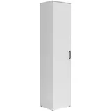 Milino Mehrzweckschrank, Weiß, Kunststoff, 5 Fächer, 45x195x40 cm, FSC Mix, erweiterbar, stehend, Waschküche, Mehrzweckschränke