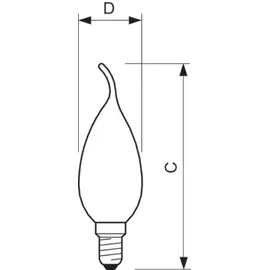 Philips LED-Kerzenlampe 37759200 2W E14 warmweiß