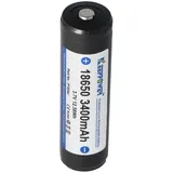 Keeppower 18650 Li-Ion Akku mit 3400mAh, 3,6V - 3,7V Li-Ion-Akku geschützt mit PCB 1 Stück (Button Top)