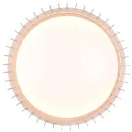 Trio Monte 1 LED Deckenleuchte 60 cm Holz Kunststoff weiß