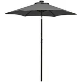 vidaXL Sonnenschirm mit LED-Beleuchtung Anthrazit 200x211 cm Alu