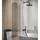 Badplaats Badewanne Torino 60 x 140 cm Chrom - Drehbare Duschtrennwand mit 5 mm ESG Sicherheitsglas, Nano-Beschichtung