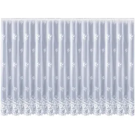 WECKBRODT Gardine WECKBRODT "Verona" Gr. 1, weiß, B:300cm H:100cm, Jacquard, Polyester, Gardinen, Gardine, Jacquard, strukturiert, Allover,floral,halbtransparent,Bordüre,, Store, Topseller