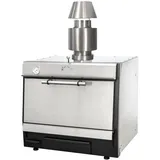 EURAST - Holzkohlegrill aus edelstahl mit gitter 585 x 465 und flammensperre - 700x610x1100 mm - 5220105C