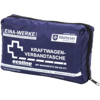 Leina-Werke 11049 KFZ-Verbandtasche Compact mit Warnweste Ecoline ohne Klett, Blau/Weiß