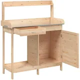 vidaXL Pflanztisch mit Schrank 110,5 x 45 x 124,5 cm