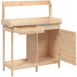 vidaXL Pflanztisch mit Schrank 110,5 x 45 x 124,5 cm