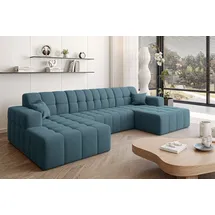 kaiser möbel Ecksofa Nimes in U-Form, stoff Portland Blau - Blau