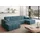 kaiser möbel Ecksofa Nimes in U-Form, stoff Portland Blau - Blau