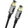 Oehlbach D1C13354 RJ45 Patchkabel CAT 8.1 Schwarz vergoldete Steckkontakte, dreifach geschirmt 1St.