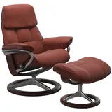 Stressless Ruby M | Signature Untergestell Paloma Dark Henna Poliertes Aluminium Braun