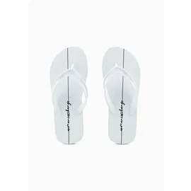 Giorgio Armani Armani Exchange Woman's Cooper, Essential, Printed logo,Flip-Flop Op. white+ black,39