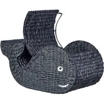 Beliani Aufbewahrungskorb Wal ORANIA Geflecht 1 x 1 x 1 cm schwarz
