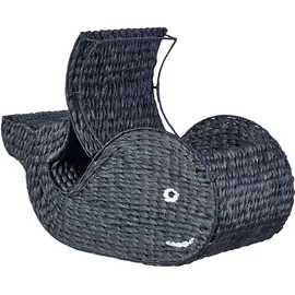 Beliani Aufbewahrungskorb Wal ORANIA Geflecht 1 x 1 x 1 cm schwarz