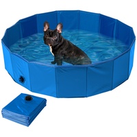 Faltbarer XL-Hundepool mit rutschfestem Boden, 120x30 cm, blau