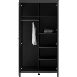 Home Affaire Drehtürenschrank Madrid 102,1 x 199 x 58,4 cm Schwarz