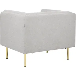 Beliani Sessel, Grau, Gold, Textil, 87x72x75 cm, Wohnzimmer, Sessel, Polstersessel
