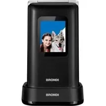 Brondi Amico Prezioso, Klappgehäuse, Dual-SIM, 4,5 cm Schwarz Metallic Dual SIM - Schwarz/Silber