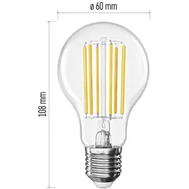 EMOS LED-Lampe A60, A CLASS E27 7,2 W 1521 lm, Warmweiß