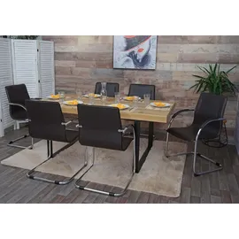 Proregal Konferenzstuhl Textil Braun 6er Set