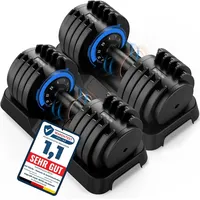 DH FitLife FitLife Verstellbare Hanteln 4 bis 25 kg mit 10 Gewichtsstufen schwarz