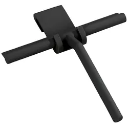 Duschabzieher WENKO "Mola", schwarz, B:21cm L:4cm, Silikon, Edelstahl, Wasserabzieher, Badezimmerwischer Silikon, schwarz