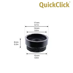 WAGNER QuickClick® Filzgleiter robust NATURAL - 8er-Set Ersatzgleiter Ø 17 mm - für Basis Ø 17 mm - DE Ware - 15810400