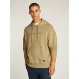 Tommy Jeans Hoodie TOMMY JEANS "TJM RLX TJ LABEL HOODIE", Herren, Gr. XL, relic tan, Sweatware, Obermaterial: 100% Baumwolle, unifarben, casual, relaxed fit hüftlang, Langarm Rippbündchen, Sweatshirts, mit großer Logostickerei