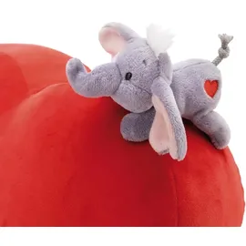 NICI Kissen Love Elefant 42 x 27 cm Rot