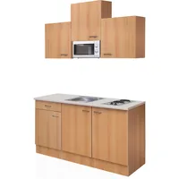Flex-Well Küchenzeile Nano 150,5 cm braun