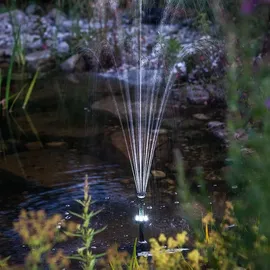 esotec Solar Teichpumpenset 25/700 Led, Teichpumpe mit Filter, außen Sprinklerpumpe 700l/h, Lifepo4 Akku, Solarmodul 25w, Solarbrunnen, Gartenteic...