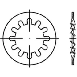 DIN 6797 Fächerscheibe Federstahl Form I 28mm