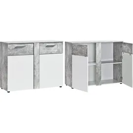 Procontour Trenti 100 x 81 x 40 cm Betonfarben / Weiß