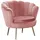 SalesFever Loungesessel Clam Samt 76 x 78 x 76 cm roségold mit extravaganten Design im Muschel-Look