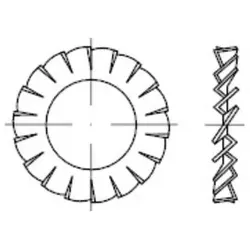 DIN 6798 Fächerscheibe, 1.4310 A 3,2 KP