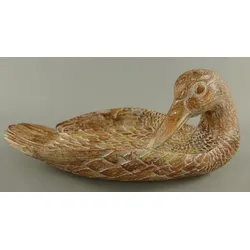 Casa Padrino Deko Holz Schale Schwan Braun 38 cm - Küchen & Tisch Dekoration