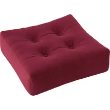 Karup Design Pouf More Pouf - Multifunktionales und bequemes Bodenkissen (70 x 70 cm), Flexibel einsetzbar, stapelbar & in vielen Farben erhältlich rot