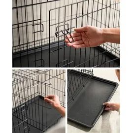 LIONTO Transportkäfig 61 x 44 x 51 cm Schwarz