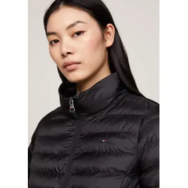 Tommy Hilfiger Damen, Daunenjacke Padded Global Stripe Jacket mit Kapuze, schwarz, (Black), XS - XS