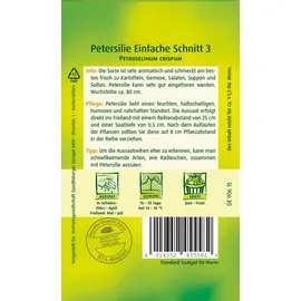 Quedlinburger Saatgut Petersilie, Einfache Schnitt 3