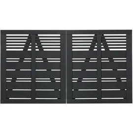 Plus Doppeltor 200 x 110 cm Schwarz