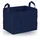 N8WERK Filz-Aufbewahrungskorb mit Griff 40 x 30 x 30 cm dunkelblau